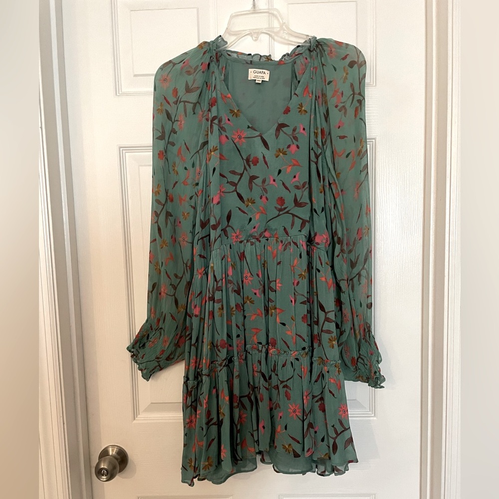 Anthropologie x Guapa Layla Puff Sleeve Mini Dress    Size MP